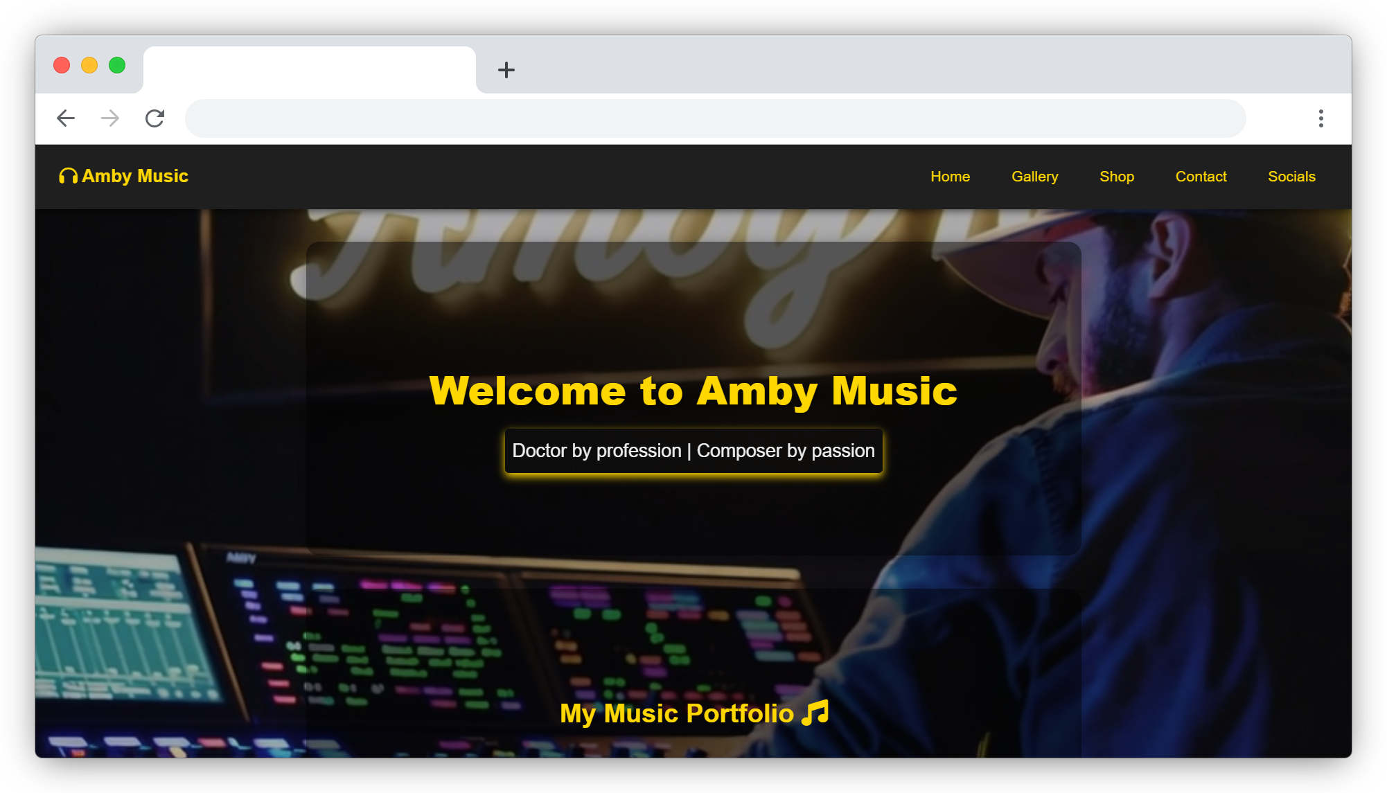 Amby Music - Music Platform Interface